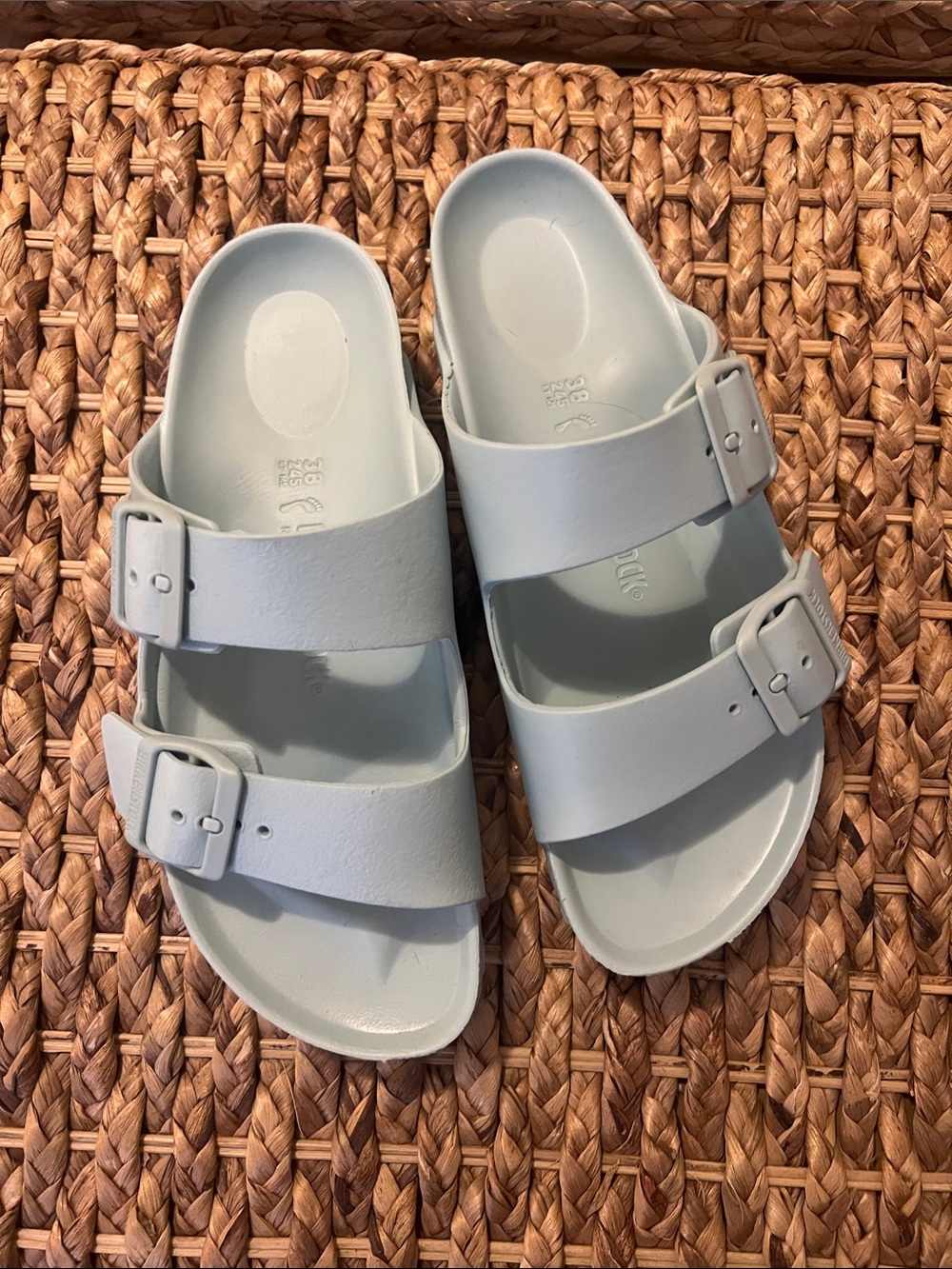Birkenstock Waterproof Double-Strap Slip-On Sandals in Pale Blue